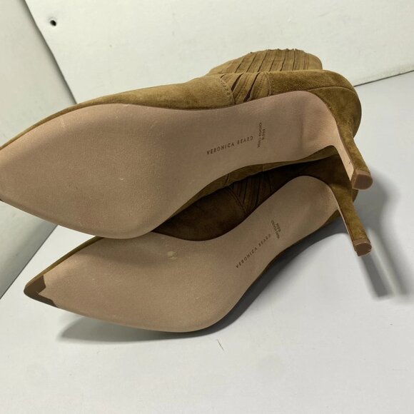 NEW VERONICA BEARD Women’s Lisa Suede Booties – Brown Stiletto Heel - Picture 5 of 11